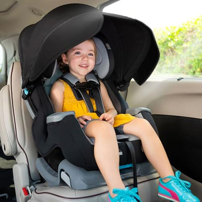 Baby Trend Cover Me 4-in-1 Infant Toddler Convertible Car Seat with Adjustable/Removable Canopy for Sun Protection & 2 Cup Holders, Black - color: Black