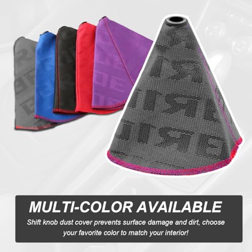 Car Shift Boot Cover, Fabric Shifter Lever Knob Boot Dustproof Cover with Stitch, Manual Automatic Speed Shifter Boots Gear Gaiter for Most Vehicles, Car Accessories (Gray) - color: Gray