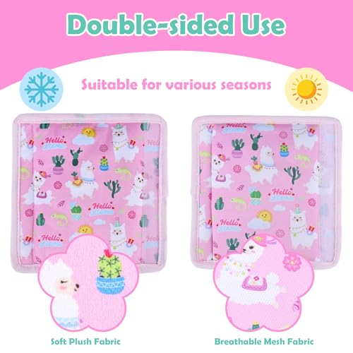3 Pcs Car Seat Stroller Straps Pads for Baby, Newborn Soft Shoulder Strap and Crotch Covers, Universal Shoulder Straps Pads for Car Seat, Pushchair, High Chair (Pink Alpaca) - color: Pink Alpaca