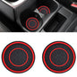 2PCS Car Cup Holder Coasters, 2.75 Inch Auto Non-Slip Anti Dust Cup Mats, Console Cup Holder Insert Coaster Auto Insulated Mats, Universal Interior Accessories for Most Cars (Red) - color: Red