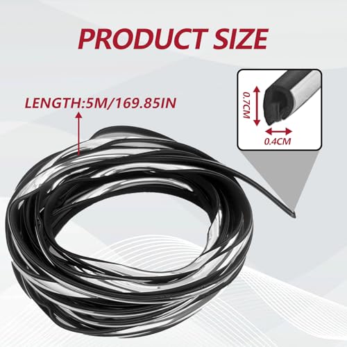 16FT (5M) Car Door Edge Protector, Universal U Shape Trim Molding Rubber Seal Protector with Fits Most Cars (Silver) - color: Silver