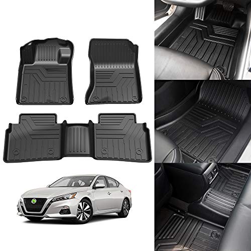 KUST Custom Fit Floor Mats for 2019-2025 2026 Nissan Altima Accessories All Weather Floor Mat Carpet Liners Front Rear 2 Row Seat Black Liner TPE