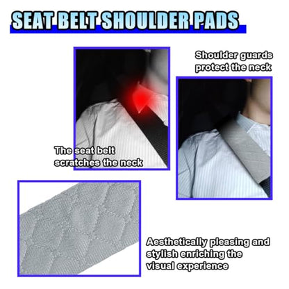 5PCS Car Seat Belt Pads Cover - Soft Comfort Seatbelt Covers Protect Your Neck and Shoulders - Auto Seat Belt Shoulder Strap Cover Protector Pads - Shoulder Cushion Harness Pad for Car/Bag (Grey) - color: Grey