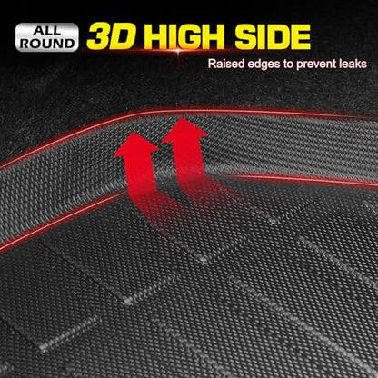 IKON MOTORSPORTS TPE Cargo Trunk Liner, Compatible with 2025-2026 Nissan Murano, Custom Fit All Weather Protection Heavy Duty Rear Trunk Tray Cargo Mats Protector, Black