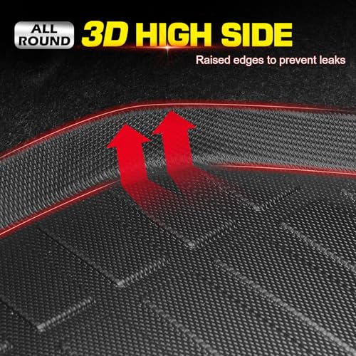 IKON MOTORSPORTS TPE Cargo Trunk Liner, Compatible with 2020-2026 Buick Encore GX, Custom Fit All Weather Protection Heavy Duty Rear Trunk Tray Cargo Mats Protector, Black