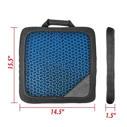 HEALTHMATE Comfy Gel Cushion Gel Seat Cushion for Long Sitting for Back, Sciatica and Tailbone Pain Relief, for Office Chair, Car, Wheelchair, Long Trips (Square) - size: Square