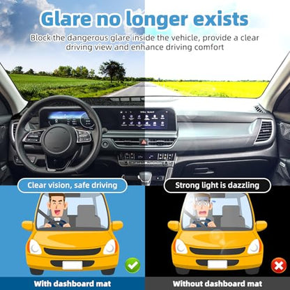 Dash Cover Mat for KIA Seltos 2024 2025 Accessories Non-Slip Dashboard Cover Mat Sunshade UV Rays Protector Interior Accessories(Not fit HUD, Not fit 2026) - size: Compatible with Seltos 2024 2025
