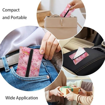 Cherry Blossom Fashion Tissue Packs, Mini Tissues Holder Fashion Prints Small Purses Car Small Houlders Easy to Carry for Outdoors - color: Cherry Blossom1