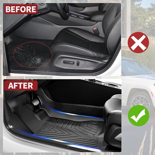 YITAMOTOR Floor Mats Compatible with 2016-2022 Honda Pilot, Custom Fit Floor Liners for Honda Pilot Accessories, 1st & 2nd Row All Weather Protection - style: 2016-2022 Pilot