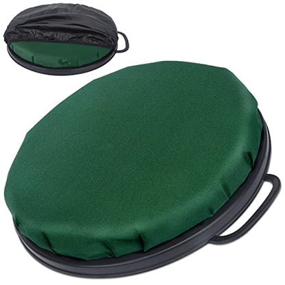5 Gallon Bucket Seat, 360-Degree Swivel Seat Foam Cushion Bucket Seat Lid with Waterproof Cover for Dove Duck Hunting, Fishing, Baseball, Gardening and Camping - color: Green