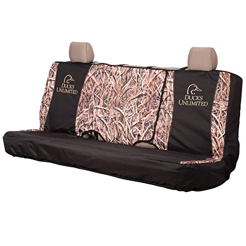 Ducks Unlimited Auto Seat Covers, Easy to Install Front and Bench Seat Covers for Car, Truck, and SUV, Polyester (Shadow Grass Blades), Full Size Bench