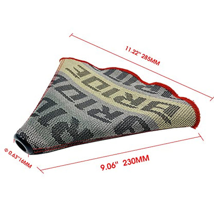 Car Gear Shift Collars Hyper Fabric Universal Manua Shifter Knob Boot Dust Cover Racing Gear Handle Head Canvas Dust Cover - color: Beige