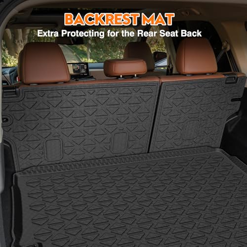 KUST Trunk Cargo Mat for Nissan Rogue 2021-2025 2026, TPE Rubber Cargo Liner with Backrest Mat for Rogue Accessories Rear Trunk Liner High Edge - style: Rogue 2021-2026 │ Trunk + Backrest Mat