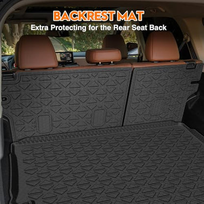 KUST Trunk Cargo Mat for Nissan Rogue 2021-2025 2026, TPE Rubber Cargo Liner with Backrest Mat for Rogue Accessories Rear Trunk Liner High Edge - style: Rogue 2021-2026 │ Trunk + Backrest Mat