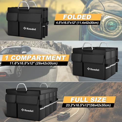 K KNODEL Car Trunk Organizer, Black, Unisex, Automobiles - size: XL