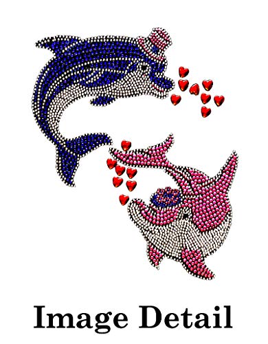 Universal Fit Car Truck Front/Rear 4-Piece Full Set Crystal Bling Rhinestone Design Studded Black Carpet Floor Mats (Dolphin-Black) - color: Dolphin-Black
