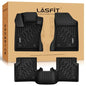 LASFIT Floor Mats for Jeep Compass 2017-2025 2026 All Weather TPE Custom Fit Car Mats Floor Liners 1st & 2nd Row, Black - style: Compass 2017-2026 Floor Mats