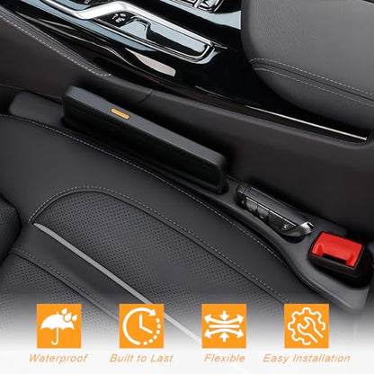 Car Seat Gap Filler Organizer 2 Pack, Car Gap Filler with Storage Slot Between Seat and Console, Universal Anti-Drop Organizer for Auto SUV Truck Accessories, Black - size: 2 PCS #1