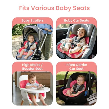 Piddle Pad 2-Pack, Potty Training Car Seat Protector, Toddler Car Seat Cover & Stroller Protector, Machine Washable Waterproof Car Seat, Anti-Slip, Universal Fit (Pink) - color: Pink
