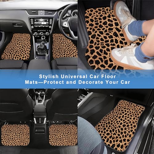 Automotive Floor Mats 5 Pcs, Universal Car Floor Mats, Leopard Print Cargo Liner, Car Accessory for SUVs/Sedan/Wagons, Durable Protective Mat, Trunk Liner for Families/Travel Enthusiasts - style: Bundle 6