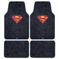 Warner Bros DC Comics Superman 4pc Carpet Floor Mats Car Accessories - Set for Car, Truck, Van, SUV - No-Slip Grip - Universal Fit Front 26" x 16.5", Rear 14" x 16.5" - style: Superman