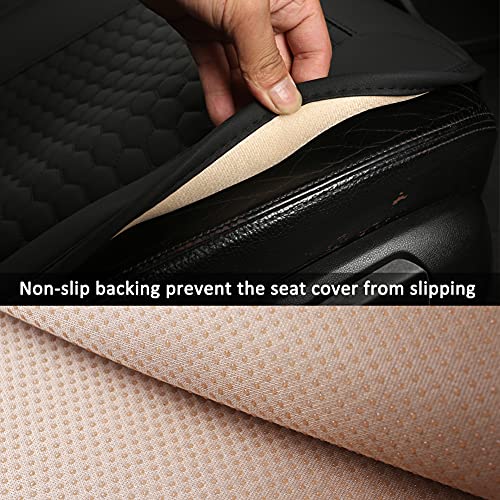 Black Panther Car Seat Cover, 1 Piece Universal Sideless Driver Seat Protector, Universal Fit 95% Vehicles, Without Lumbar Support (Black) - color: 1 Piece Black(without Lumbar Support)