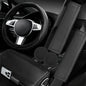 NBTEPEM 6 PCS Car Steering Wheel Cover Set, Microfiber Leather Steering Wheel Covers Universal 14.5-15 inch, Center Console Cover, Seat Belt Cushion, Cup Holder Coaster, Car Accessories Set Black - color: Black, size: Steering Wheel Cover Set