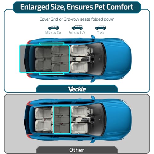 SUV Cargo Liner for Dogs with Side Flaps, Large (54" x 93") Water Resistant Trunk Cover, Non-Slip Pet Area Protector with Bumper Flap, Universal Fit for SUVs Sedans Vans, Paw Print