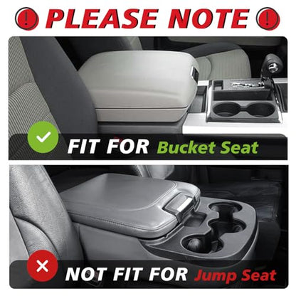 Center Console Armrest Cover Fit for Dodge Ram1500/2500/3500 2013-2018 Accessories, Comfort Armrest Pad Console Lid Cushion Vegan Leather Regular Thick(Bucket Seat ONLY) - size: 3) 13-18 |Ram1500/2500/3500| Bucket Seat, Regular