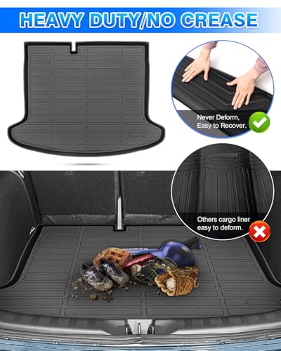 Cartist Cargo Mat Compatible with Nissan Kicks 2018 2019 2020 2021 2022 2023 2024 Trunk Mat Cargo Liner TPE All Weather Anti-Slip Odorless Trunk Mat - size: 5)Nissan Kicks 2018-2024