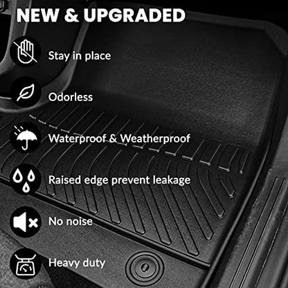 Auxko All Weather Cargo Liner Mat Fit for 2026 2025 2024-2022 Hyundai Tucson Hybrid TPE Trunk Mat Tucson Accessory All Season Odorless Anti-Slip Black - size: tucson hybrid|2022-2026|cargo mat