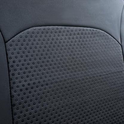 Flying Banner Car Seat Covers Front Seats Rear Bench Polyester car seat Protectors Easy installations Rear Bench Split Classic Man Lady Truck - color: Full set neoprene Solid Gray