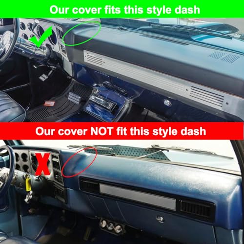 Dash Cover Custom Fit for 1981-1991 Chevy Chevrolet C/K/R/V Series Suburban Blazer,GMC C/K/R/V Series Jimmy,Dashboard Mat Pad Carpet (Beige)