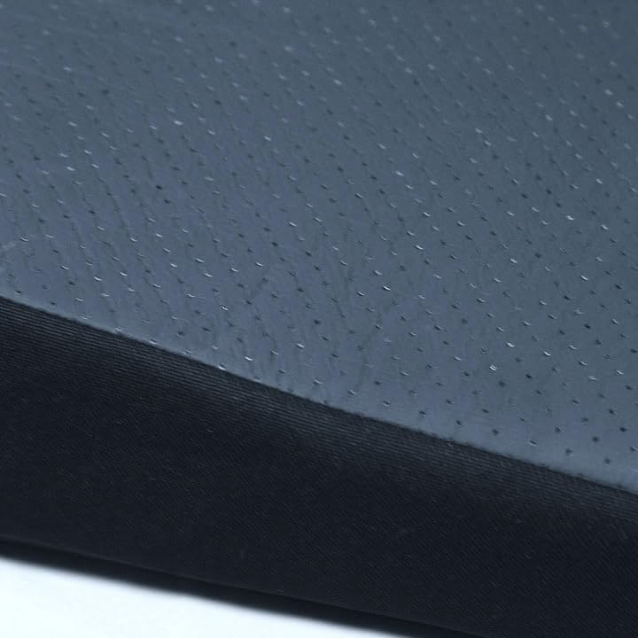 New Breathable Comfortable Ergonomic Wedge Car Seat Office Chair Back Lumbar Support Cushion (Dark Grey Syn Leather)