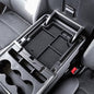 HGWEI Center Console Organizer Compatible with 2014-2018 Chevy Silverado/GMC Sierra 1500 & 2015-2019 2500HD/3500HD Interior Accessories, Middle Armrest Storage Box Insert Tray (Fit Jump Seat ONLY)