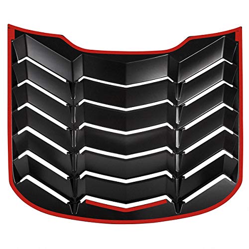 2015-2023 Rear+Side Window Louvers Windshield Sun Shade Cover Lambo Style Matte Black Compatible with Ford Mustang 2015 2016 2017 2018 2019 2020 2021 2022 2023 Complete Set … - size: 2015-2020 Rear+Side