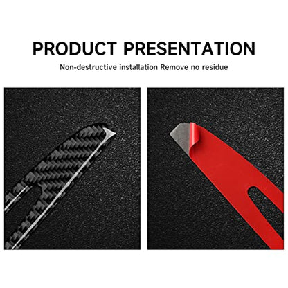 for 2011-2023 Dodge Charger / 2015-2023 Chrysler 300 Accessories Center Armrest Box Cover Decals Carbon Fiber Stickers - color: 4pcs Armrest Storage Box