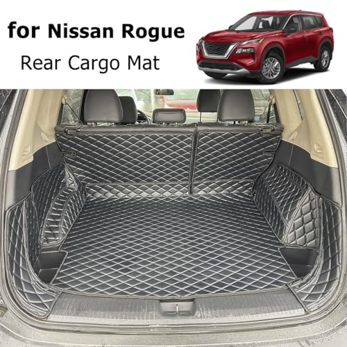 Cargo Mat Compatible with 2021-2026 Nissan Rogue Trunk Mat and Rear Backrest Mat Cargo Liners (not fit Rogue Sport)