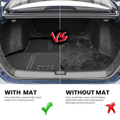 LASFIT Trunk Mat for Honda Civic Sedan 2016-2021, All Weather TPE Custom Fit Trunk Liner Trunk Tray Cargo Mat Cargo Liner Cargo Tray (Not for Hatchback/Coupe) - size: 1）For Honda Civic | 2016-2021 | Trunk Mat