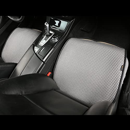 Breathable Universal Four Seasons Car Seat Covers, Luxury Include Front Car Seat Protector and RearCar Seat Cushion,Compatible with 95% Vehicles， Fit for Cars Truck SUV (Grey,3PCS) - color: Grey-3PCS