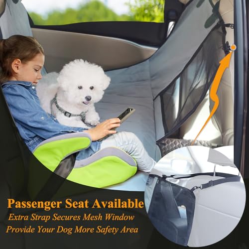 VIVAGLORY Dog Seat Cover Easyhammock Dog Hammock, Seat Cover for Car, Back Backseat Split Hair Resistant Protector for Pet, Standard, Grey - color: Grey, size: Standard (width 52")