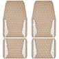 CAR PASS Bling Diamond Car Mats Rubber Floor Mats Full Set Anti-Slip 3D Rhombus Waterproof Trim to Fit Liner Universal Glitter Crystal Sparkly Shining Rhinestone Girl Women SUV Sedan Van, Beige Rubber - color: Beige Rubber