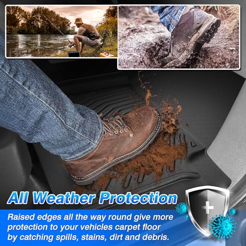 Cartist Floor Mats for Toyota Highlander 2020-2026 7 Seat (Both Hybrid and Gas, Not Grand), All Weather Cargo Liner with Backrest Mat and Door Sill Guards for Highlander Accessories, Heavy Duty - size: 1)Toyota Highlander 7 Seat 20+ Full Set
