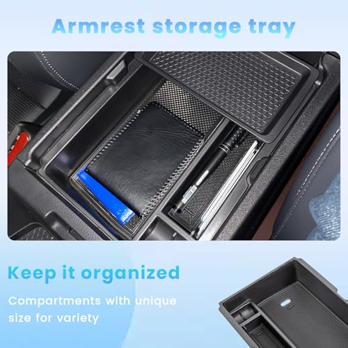 4PCS Center Console Organizer Compatible with 2023 2024 2025 2026 Honda CRV Secondary Box Insert Divider Armrest Storage Tray Hidden Storage Tray Cup Holder Interior Accessories - size: 3 Pcs Center Console Organizer+Cup Holder