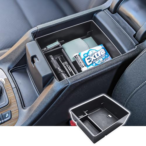 RUNROAD Center Console Organizer Compatible with GMC Acadia 2017-2023 Accessories, Insert Armrest Storage Tray Console Organizer Secondary Storage Box, Black