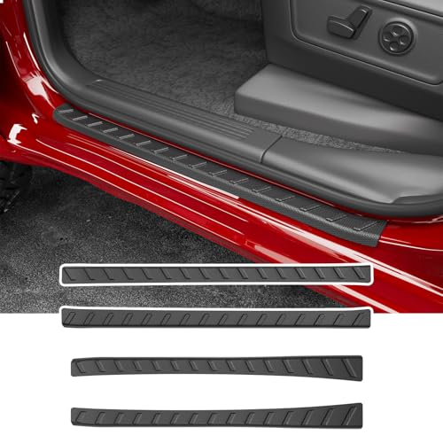 Exterior Door Sill Protector Compatible with 2019-2026 Dodge Ram 1500 Car Sill Guard TPE Car Door Protector Replacement for 2019-2026 Dodge Ram 1500 Accessories - size: Compatible with 19-26 Dodge Ram 1500(EXT)