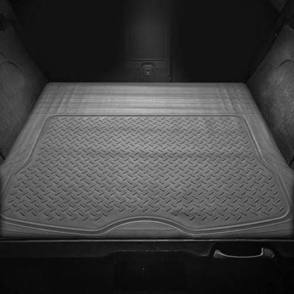 FH Group ClimaProof Universal Cargo Mat – All-Weather, Trimmable Trunk Mat (54.5" W x 44" D) – Fits Most Cars, SUVs & Trucks – Gray - color: Gray, size: Large