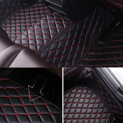 Customize Personalized Floor Mats for Cars, Full Coverage Luxury Mats, Anti-Slip Mat Set, Custom Floor Mats Suitable 99% of Sedan Trucks SUV - color: Beige Black