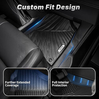 OEDRO Floor Mats Set Fit for 2017-2022 Honda CR-V (NOT for Hybrid), TPE All-Weather Custom Fit for Front, Rear & Cargo Mat in Upper(Highest) Position, Honda CRV Mats Accessories, Black - style: 2017-2022 | 1st & 2nd Row & Cargo Liners |