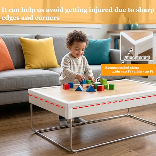 Wall Corner Protector Self-Adhesive Flexible – Durable Rubber, Furniture Edge Guard, Easy to Install, White, Prevents Wall Damage, Ideal for Home or Office Use